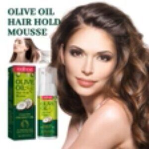 Eelhoe Olive Oil Hair Hold Mousse, Long-Lasting Anti-Frizz Hair Mousse